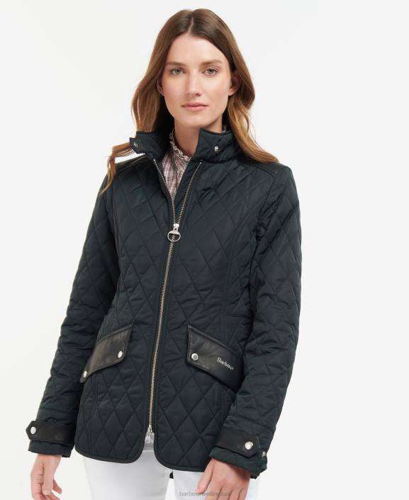 Women Olive/Ancient Barbour Premium Cavalry Quilted Jacket 40VB1433