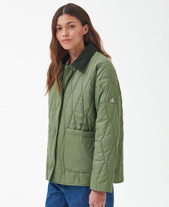 Women Olivine Barbour Delphinium Quilted Jacket 40VB1401