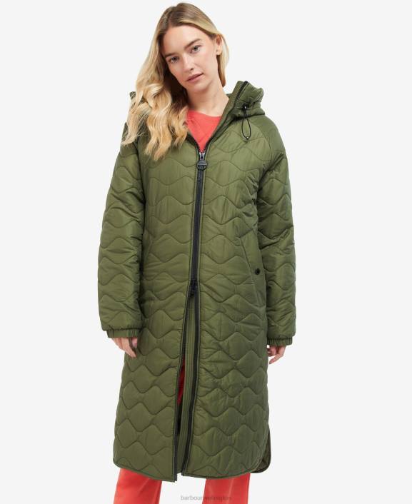 Women Palmer Green Barbour Roland Quilted Jacket 40VB1449