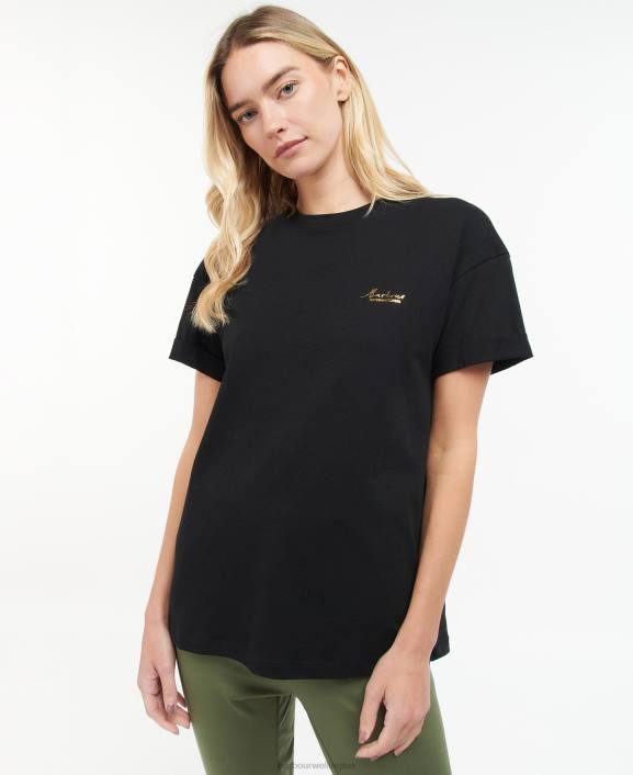 Women Classic Black Barbour Alonso T-Shirt 40VB1715