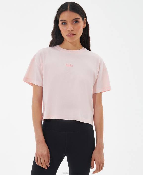 Women Soft Pink Barbour Halton T-Shirt 40VB1721