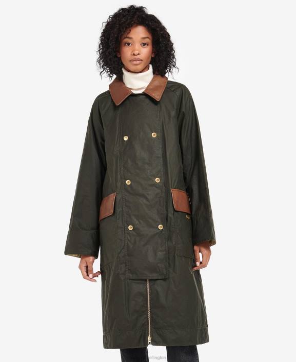 Women Archive Olive/Ancient Barbour Bearden Waxed Jacket 40VB1371