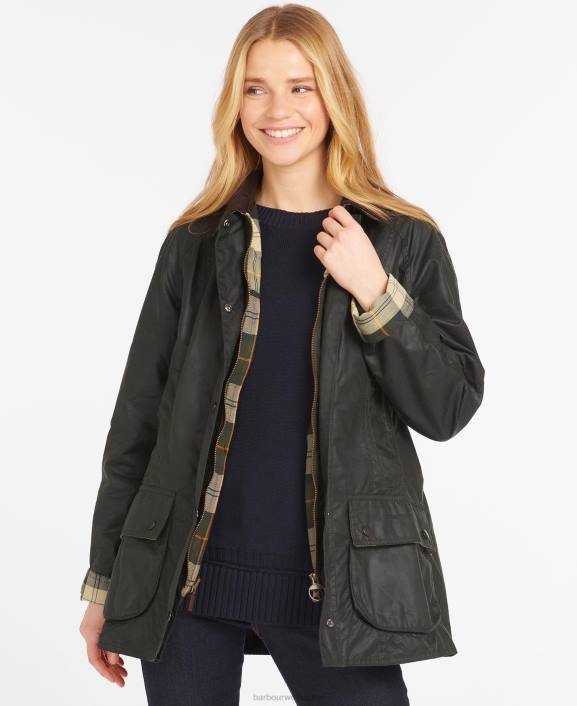 Women Bark Barbour Beadnell Wax Jacket 40VB1376