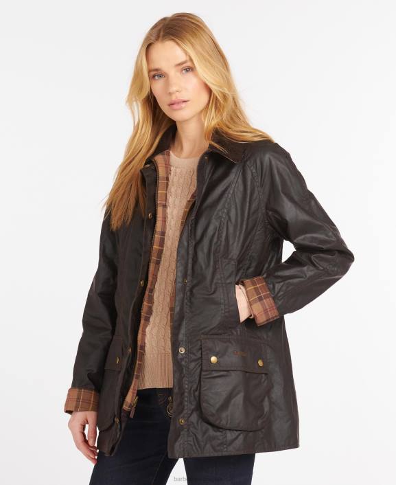 Women Bark Barbour Beadnell Wax Jacket 40VB1381