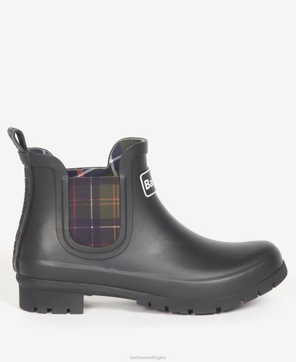 Women Black Barbour Kingham Wellingtons 40VB2156