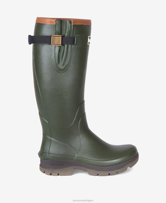 Women Olive Barbour Tempest Wellingtons 40VB2154