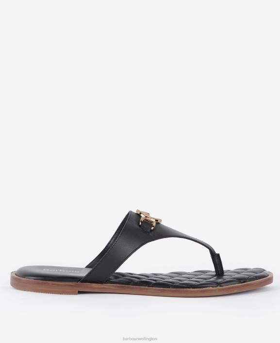 Women Classic Black Barbour Baymouth Sandals 40VB2098