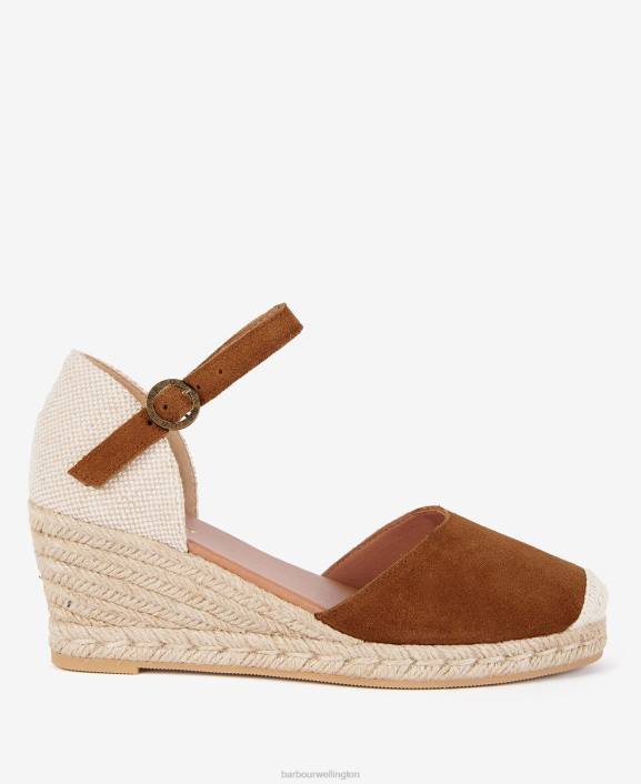 Women Sand Barbour Frances Espadrille Wedges 40VB2091