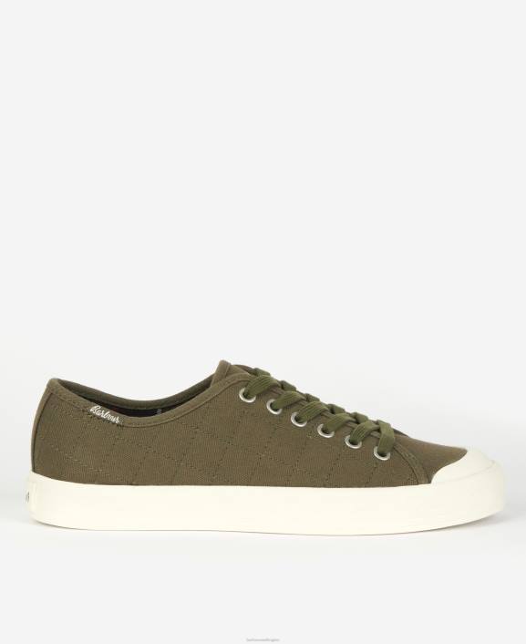 Women Ecru/Gum Barbour Portree Canvas Trainers 40VB2135